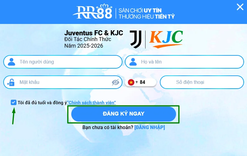 quick registration form